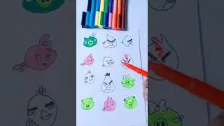 How to make angry birds Stickers😍simple and easy😍diy angry birds Stickers😍#short#angrybirds#stickers