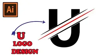 How To Make a U letter logo design illustrator 2026