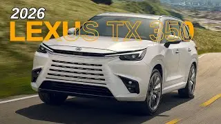 Lexus TX 350 2026 года &mdash; роскошный гибридный внедорожник с возможностью подзарядки от электросети...