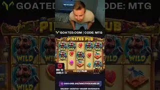 INSANE $6,000 Win! Pirates Pub $9 Spin at Goated Casino #stake #gambling #slots #jackpot