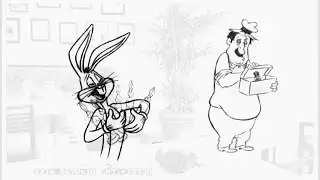 Bugs Bunny pencil test for Looney Tunes Back in Action