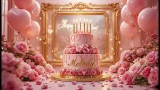 🎉 Happy Birthday Melody 🎂 | Melody Name Cake Design | Special Birthday Video