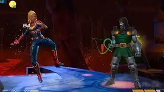 CAPTAIN MARVEL Vs DOCTOR DOOM || MARVEL CONTEST OF CHAMPIONS ||  SPECIAL ATTACKS AND MOVES.