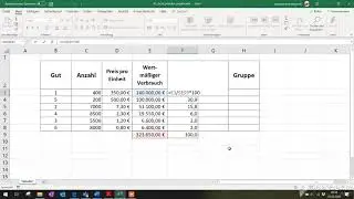 ABC-Analyse in Excel umgesetzt