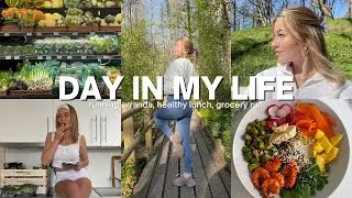 VLOG | day in my life, running errads, bed hunt, healthy lunch, Daisy Keech hourglass workout & more