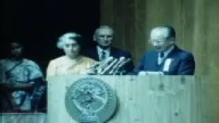 GS 30 3 1983 IOC PRESIDENT AWARDS INDIRA GANDHI WITH OLYMPIC GOLD ORDER