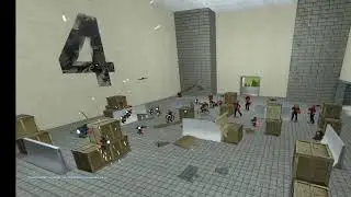 NPC battles - Yarmir - Garry's Mod. A zombies &  headcrabs vs manhack. (Episode 24)