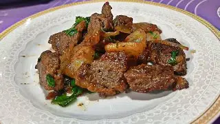  🥔🥩🧅Potatoes, meat and onions.No talking, just real food sounds. #foodasmr #notalking 