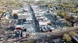 Farmingdale - Main Street Aerial Footage