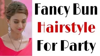 fancy bun hairstyle for durga puja | hairstyle with saree | new hairstyle | trending hairstyle