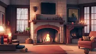 🔥Beautiful Animated Fireplace🔥Relaxing and cozy vibes. 4k AI video
