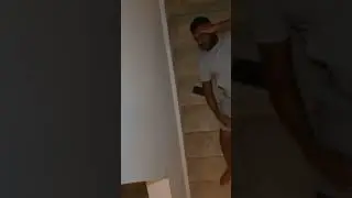 I fell down the stairs prank on my wife. *reversed* Watch the full video on our channel #prank