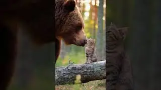 The Bear Thought the Cat was His Cub. (Too Cute!)