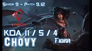 GRF Chovy FIORA vs AATROX Mid - Patch 9.12 KR Ranked