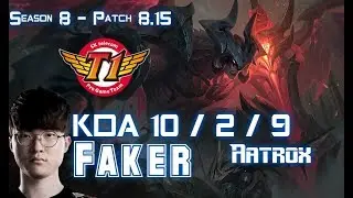 SKT T1 Faker AATROX vs ZOE Mid - Patch 8.15 KR Ranked