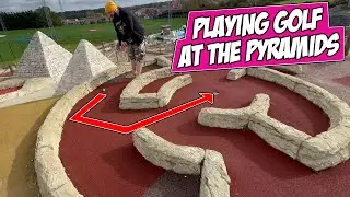 Playing Crazy Golf At The Pyramids | Bear Mountain Adventure Golf Bracknell Desert Zone
