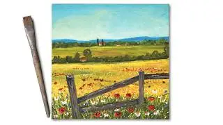 Mitmalen im Kurs &bdquo;Sommerliche Bl&uuml;tenpracht&ldquo; &ndash; Sommerlandschaft leicht mit Acryl malen