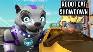 PAW Patrol Saves the Day from Robot Cat Song | CAT Pack to the Rescue!