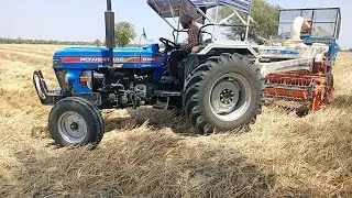 Powertrac Euro 60 New Model Work in Strwa Reaper Machine |  Powertrac euro 60, #powertrac_tractor