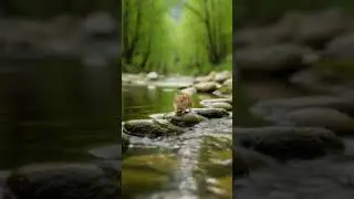Episode 5: Across the River&rdquo;Mouse jumps across small stones to cross a sparkling Kashmir stream.🙀#vi