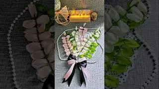 Листья из лент своими руками 🌿 | Простая и красивая идея для рукоделия #шорты #сделайсам #ribbonc...