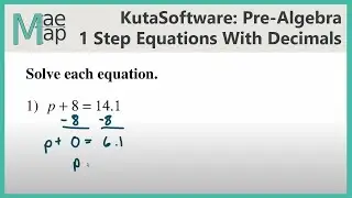 KutaSoftware: PreAlgebra &mdash; уравнения с десятичными дробями в один шаг