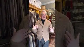 Camel hair shawl collar cardigan