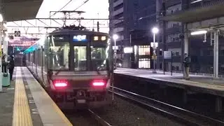 JR西日本 223系6000番台 R201編成ダブルパンタ（霜取パンタ）草津線からの普通 京都行き 南草津駅 20260123