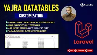 Laravel Yajra DataTables | Default Page Length, Responsive & Export Buttons Copy, Excel, PDF, Print