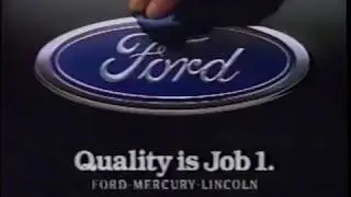 Ford Commercial  - Quality is Job 1 -  Factory Dealership (1989)
