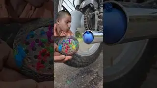 Bullet Bike vs Colour Balloons || With Fun Coming Soon! 😳✌️🤣 #funny #funnyideas #shorts