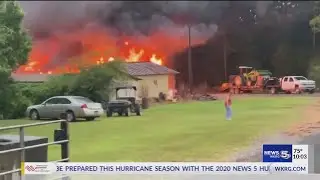 VIDEO: Large building fire near Chunchula