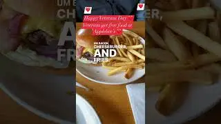 HAPPY VETERANS DAY 2023 | VETERANS GET TO EAT FREE AT APPLEBEE'S #foodie #veteransday #youtubeshorts