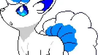 Alolan Vulpix (Pokemon) Pixel Art Timelapse