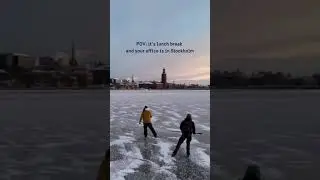 Natural ice skating in the heart of Stockholm #iceskating #naturalice