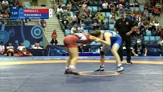 1/2 WW - 57 kg: S. ILYASOGLU (TUR) v. A. PERVUKHINA (RUS)