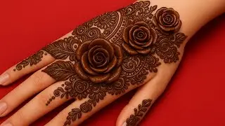 Simple & Easy floral back hand mehandi design / easy simple mehndi ka design / mehandi 