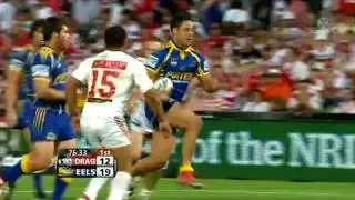 Jarryd Hayne Freaky Try (Vs Dragons)