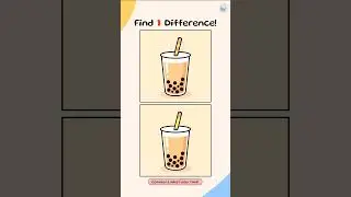 Spot the Difference: Bubble Tea 🧋 Find 1 Difference! #shorts