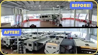 Transforming our Showroom for our RV Show! Behind the Scenes at an RV Dealership