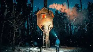 This Abandoned Treehouse Saved My Life in a Blizzard | But I Almost Froze to Death Inside