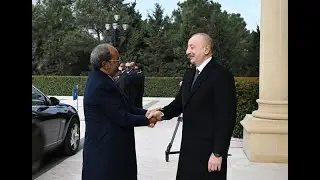 President of #Somalia, Hassan Sheikh Mahmud Welcomed with Official Ceremony in Baku, Azerbaijan