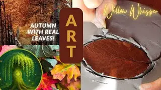 Autumn Art with Real Leaves