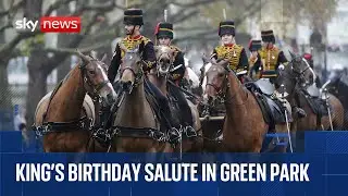 Gun Salutes held in Green Park for King Charles' birthday