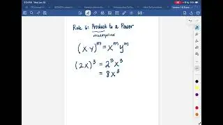 Exponent Rules:  Product to a Power