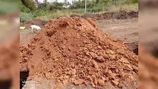Column Refilling 🏗️Column pits are refilled with red soil mixed with stones. ಕಾಲಮ್ ಮರುತುಂಬುವಿಕೆ 🏗️