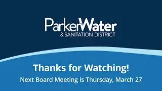 Parker Water Board Meeting - January 8, 2026