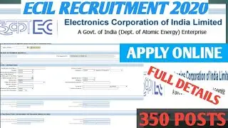 ECIL-Recruitment Technical Officer 2020 || Electronics Corporation Of  India Limited ||