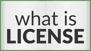 License | meaning of License