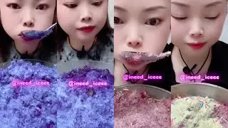 ASMR ice eating ASMR 🥶🥶 soft ice eating 🤧😀||satisfying crunch 🥶
